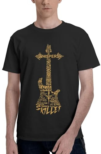 TUIOFET Men's Skillet-Band Shirt Sleeve T-Shirt for Men Casual Short Sleeve Crew Neck Tops