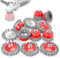 12 Pack Wire Wheel Brush for Angle Grinder, 6pcs 4” Wheel Brushes, 6pcs 3” Cup Brush Set for 4 1/2 Grinders, 5/8 -11 Threaded Arbor, 0.020In Twisted Knotted Carbon Steel for Removal Rust 4.6 out of 5