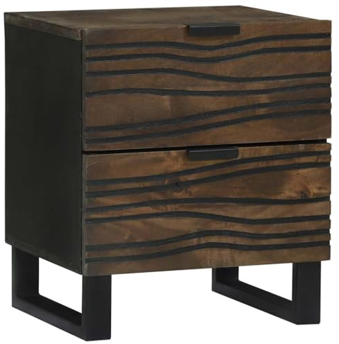 vidaXL Bedside Cabinet Walnut 40 x 33 x 46 cm Engineered Wood