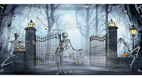 Halloween Banner Outdoor - Trick or Treat Party Deko,Extra Große Hängende Dekoration, für Wand Zaun Hof Garage Garten Veranda Balkon (A)