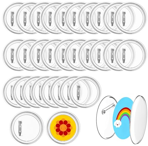 But the Cow 30 Stk Buttons Selber Machen, 60mm | Ohne Buttonmaschine, Zum Selbstgestalten, DIY Ansteckbuttons Pins, Für Bild Foto Kleidung