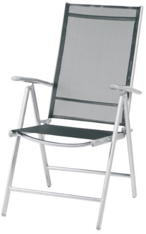 Siena Garden 506725 Klappsessel Saturn, silber schwarz L 65 x B 55 x H 80/106 cm