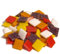 Glasmosaik Mosaiksteine 2x2cm 1000g Gelb-Orange-Rot-Mix
