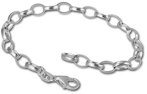 SilberDream Charms - Charm Bracelet de cheville Femme style original - Argent 925 - chaine pour les charms - taille 28cm - FC0111