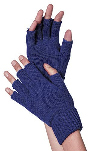 Fingerlose Handschuhe Blau