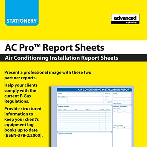 AC PRO (80029) Air Conditioning Installation Report Pad - Contains 50 x 2 Part Carbonated Report Sheets
