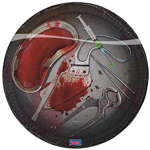 Folat 23595 Bloody Tools Halloween Teller grau rot