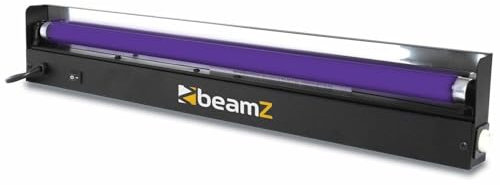BeamZ UV/TL Schwarzlicht Röhre 60cm inklusive Halterung, T8, Schwarzlichtlampe Komplettset, 25 Watt, UV Lampe, Blacklight, Schwarzlicht Deko, Halloween, Neon Partys
