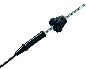 Testo 0600 9797 Verbrennungsluft-Temperaturfühler, 0 bis 100 Grad C Bereich, 4 mm Durchmesser, 60 mm Eintauchtiefe für 330-1 LL / -2 LL und 327-2 Abgasanalyse
