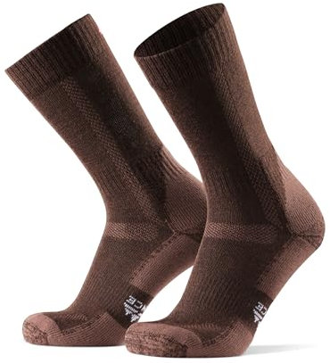 DANISH ENDURANCE Merino Wandersocken, Thermo Outdoor Socken & Trekkingsocken, Unisex, für Herren & Damen, Braun, 39-42