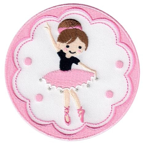 PatchMommy Ballerina Ballett Patch Aufnäher Applikation zum Aufbügeln Bügelbild - für Kleidung Jeans Jacken Kinder
