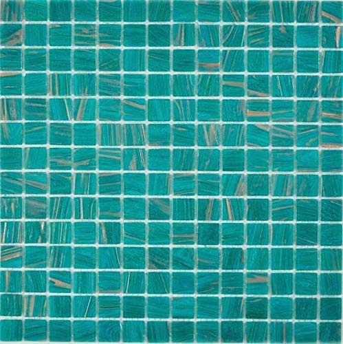 Glasmosaik türkis grün Wand Boden Küche Dusche Bad Fliesenspiegel |230-GA67_f|10 Mosaikmatten