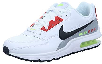 Nike Herren Air Max LTD 3 Sneaker, White/Black-Light Smoke Grey-Barely Volt-University Red, 45.5 EU