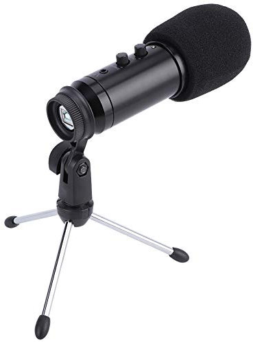 Fifine Microfono USB, Microfono ASMR a condensatore USB Microfono Metal Live Amplify Device per computer KTV Live Broadcast Recording Studio Registrazione vocale