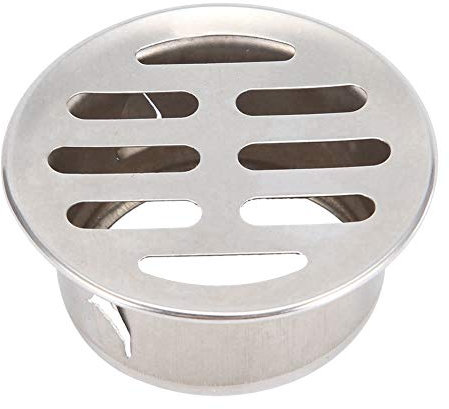Jenngaoo Desagüe de Piso, Acero Inoxidable Balcón Fregadero Redondo Antibloqueo Desagüe de Piso Extraíble para Jardín Exterior Tubo de Drenaje Techo Balcón Uso(50 Flat Mouth)