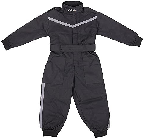 Zorax Black L (9-10 Years) CUB Kids Children Motocross Suit - ATV Dirt Quad Bike Karting Motorbike Clothing