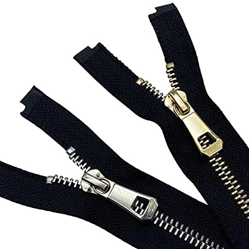 XCSJ 2 Stück 35 cm #5 Reißverschluss Metall Reißverschluß teilbar Reissverschluss f ür Jacken Mantel Koffer Tasche Diy Nähen Craft (35cm)