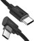 SUNGUY Câble USB C vers USB C,【2 Pack 1M】 90 Degrés PD 60W Charge Rapide Câble Type C Compatible avec MacBook iPad Pro 2020 2018 iPad Air 4 Galaxy S21 Ultra S20 Note 20 Note 10 Xperia