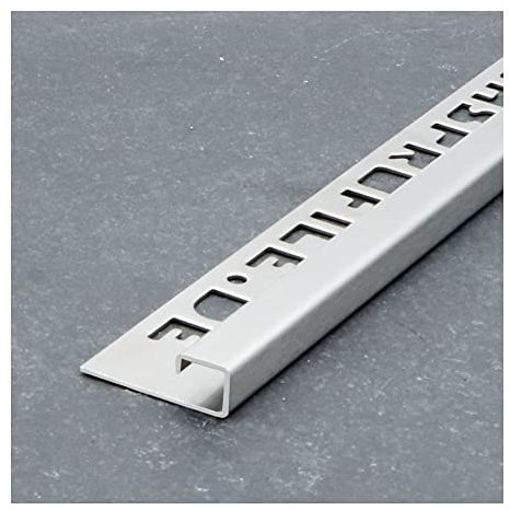 Fliesenschiene Fliesenprofil Quadratprofil Höhe 8mm Premium V4A Edelstahl gebürstet Länge 250cm Edelstahl Schiene Fliesenschienen L Profil Fuchs Design