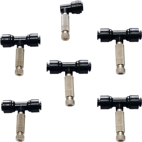 0.3mm ugelli nebulizzatori 6 pezzi fredda da con attacco rapido per ugello nebulizzatore d'acqua per esterno Giardino Patio Trampolino Ombrello Umidificazione