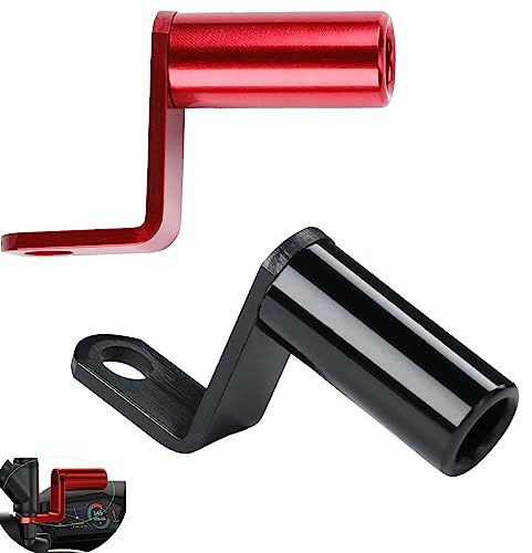 YehVeh Motorrad-Lenkerverlängerung, Spiegelhalterung, Verlängerungsstange für Motorrad, Handyhalterung, Rückspiegel, USB-Ladegerät, GPS, Scheinwerfer, Scooter, ATV, Dirtbike, E-Bike, Motorrad, 2 Stück