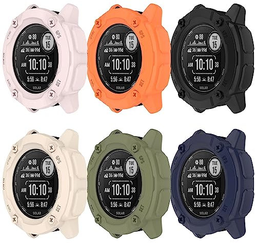 Custodia protettiva compatibile con Garmin Instinct 2X, custodia protettiva in TPU per Instinct 2 X Smart Watch accessori (confezione da 6)