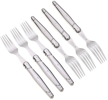 Laguiole by Hailingshan Forks Set of 6 Light Premium Dishwasher Safe Stainless Steel Flatware Silverware with Gift Box