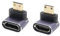RIIEYOCA 90 Grad Winkel 8K Mini HDMI zu HDMI Adapter, 48Gbps High Speed 2.1 Extender Stecker zu Buchse Mit LED Lichtern für Laptop, Kameras, DSLR, 2 Stück