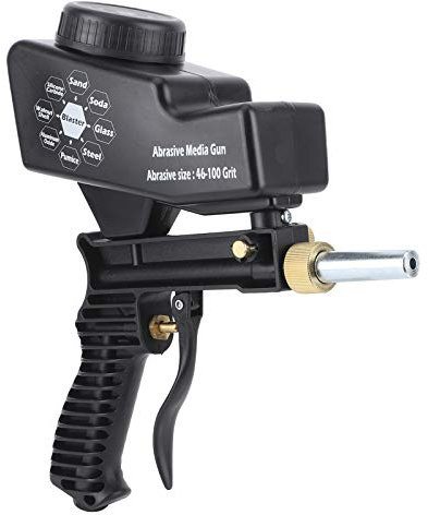 Fockety Pistola Sabbiatrice, Pistola Sabbiatrice Multimediale da 150 PSI per Compressore d'Aria, Strumento Pneumatico, Antiruggine, Pistola Sabbiatrice per Metallo, Legno, Incisione su