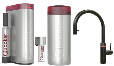Quooker mit Reservoire COMBI und CUBE kochend Wasserhahn (Flex, Gunmetal)