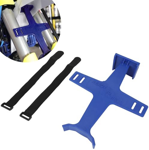 Runfarr Dirt Bike Fork Saver,Motorcycle Fork Guard Suspension Support Brace Transportation Tool for Dirt Bike Motocross Supermoto Enduro Pit Bike-Blue