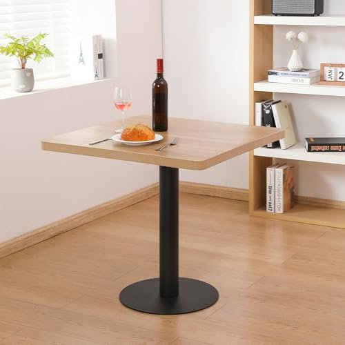 Mingone Table à Manger en Bois Table Carrée Design Petite Table de Cuisine 4 Personnes Dining Table pour Salle à Manger Salon Balcon, Carrée 80×80cm