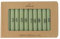 24 dünne Kerzen weiss mit Zahlen 1-24 H: 10 Ø: 1,3 cm div. Farben Adventskranz Advent Weihnachten, Variante:Staubig Grün mit schwarzen Zahlen