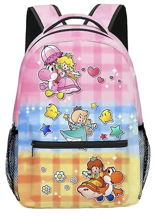 Brainy Prinzessinnen-Rucksack, 40,6 cm, niedlich, rosa, hübsch, für Mädchen und Frauen, Pfirsich-Gänseblümchen, Rosalina, Prinzessin Rosa, Large - 16, Tagesrucksäcke