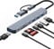 Loydia USB C Hub 8 in 2 Adapter with USB 3.0, USB 2.0 Ports, SD/TF Card Reader, USB Type C Hub, USB Hub 3.0 Multiport Adapter, USB Splitter for USB Fans, Laptops, Galaxy, Steam Deck, Flash Disk