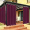 Outdoor Vorhang Wetterfest mit Ösen Oben und Unten, Outdoor Vorhänge Sonnenschutz Wasserdicht Blickdicht Gardinen für Pavillon, Benutzerdefinierte Größe -1 Stück, Burgunderrot, B135xH160cm