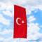Türkei Flagge 120 x 300 cm - für Fahnenmast, Türkeifahne aus reißfestem Fahnen-Polyester-Stoff, Bannerfahne wetterfest und UV-beständig