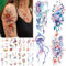 Acevegue Temporäre Tattoos zum Aufkleben, 34 Blätter Klebetattoos Erwachsene, Fake Arm Rose Tattoos Sticker Tattoo Aufkleber Haut Make-up Festival Accessoires
