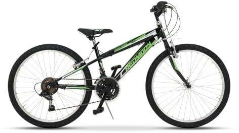 Velomarche Bazam - Mountainbike für Jungen, Red Moon 24 Zoll, 18 Gänge, Stahlrahmen, MTB, Größe 32, Orange