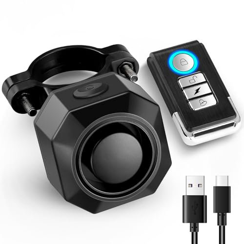 ZEXMTE Sistema di allarme per bicicletta ricaricabile USB 110dB forte antifurto bicicletta moto sistema di allarme impermeabile per bicicletta e scooter sistema di allarme per biciclette con