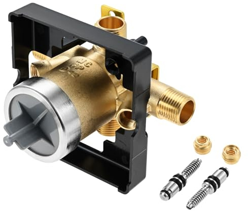 MOOTVGOO R10000-UNBXHF MultiChoice Universal Shower Valve Body Bathtub and Shower Valve Body Replacement for Delta Faucet Trim Kit Single or Dual Function