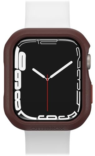 OtterBox Protector de Reloj para Apple Watch Series 9/8/7-45mm, Resistente a Caída y Golpes, Carcasa Protectora Elegante para Apple Watch, Protege la Pantalla y los Bordes, Marrón/Rojo
