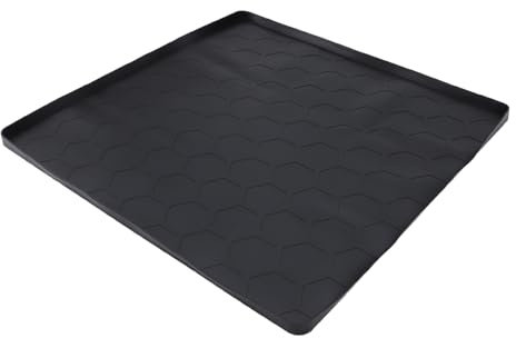 Zerodis Mini Fridge Silicone Mat, Under Mini Refrigerator Freezer Protect Pad Top Protector Pad for Laundry Kitchen Under Sink (Black)