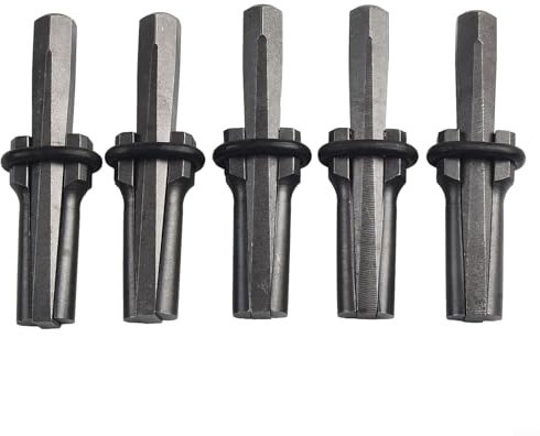 Zeroupshop Rock Stone Splitters - Cuña de metal de 18 mm para granito, mármol, hormigón, herramienta de división de acero de aleación de cromo vanadio, juego de 5 piezas