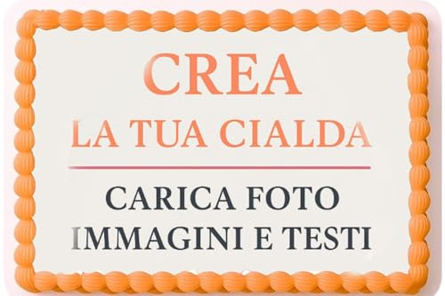 Cialda per Torte – Stampa Alimentare Personalizzata per Torte A4, Immagine Personalizzabile su Foglio Edibile in Fibra Vegetale – Senza Glutine – Cake Topper Commestibile