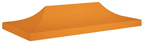 Mokuyary Partyzelt-Dach 6x3 m Orange 270 g/m² Pavillon Dach Ersatzdach Wasserdicht, Gartenpavillon Dachfür Garten und Camping