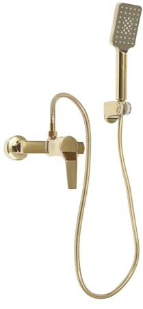 Doccetta per lavabo, lavabo, soffione doccia oro, doccetta da bagno, rubinetto moderno, flusso d'acqua regolabile, durevole, facile da montare per istituzioni domestiche e professionali