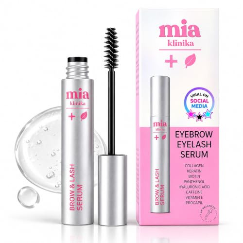 Augenbrauen- und Wimpernserum auf Wasserbasis - Mit Keratin, Biotin & Peptiden - Stärkende & Konditionierungsformel - Für vollere Augenbrauen & Wimpern - 6ml