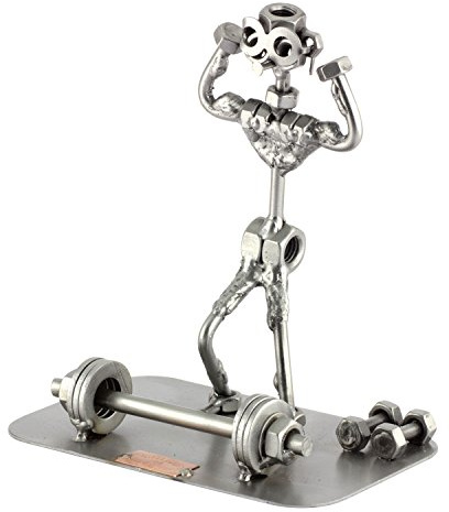 Steelman24 Schraubenmännchen Muskelmann | Made in Germany,Handarbeit,Geschenkidee,Stahlfigur,Metallfigur,Metallmännchen