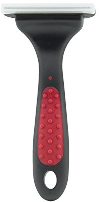 Mikki Dog, Cat, Puppy Grooming Shedding Tool Moult Master Brush Blade for Medium, Large Pets, Red and Black
